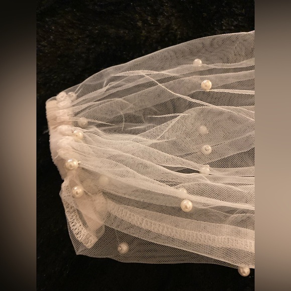 White Mesh Pearl Jumpsuit - Picture 12 of 16